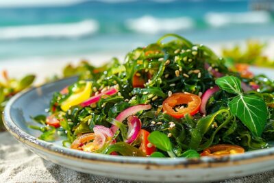 Délices de la mer végétale : algues en salade, fraîcheur iodée