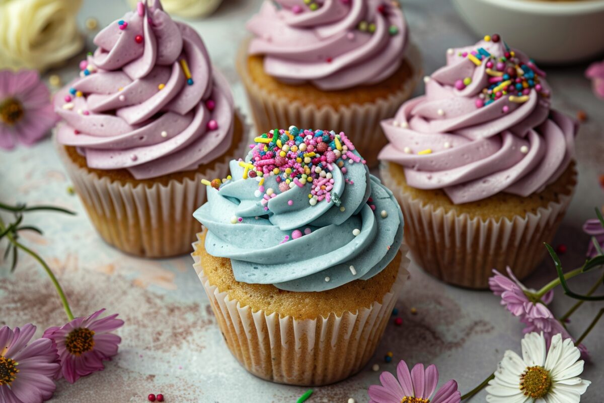 Petits délices : cupcakes végétaliens à la vanille, joie en bouche