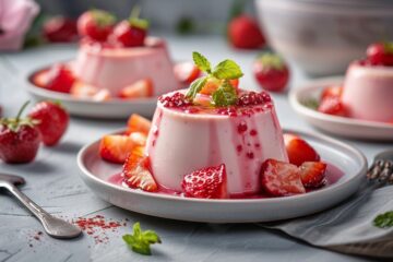 Découvrez comment préparer une succulente panna cotta aux fraises sans gélatine, le dessert parfait pour égayer vos papilles