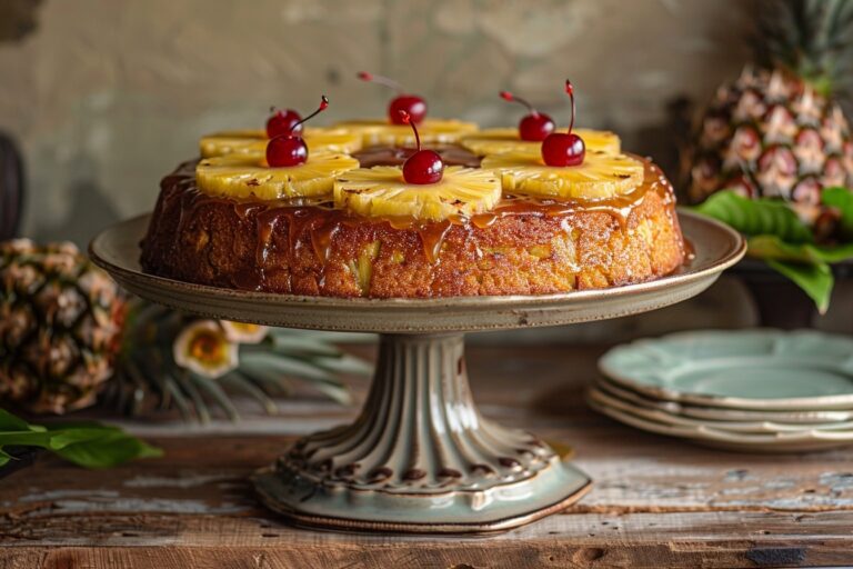 Découvrez comment réaliser un délicieux gâteau renversé à l'ananas pour émerveiller vos proches à chaque bouchée