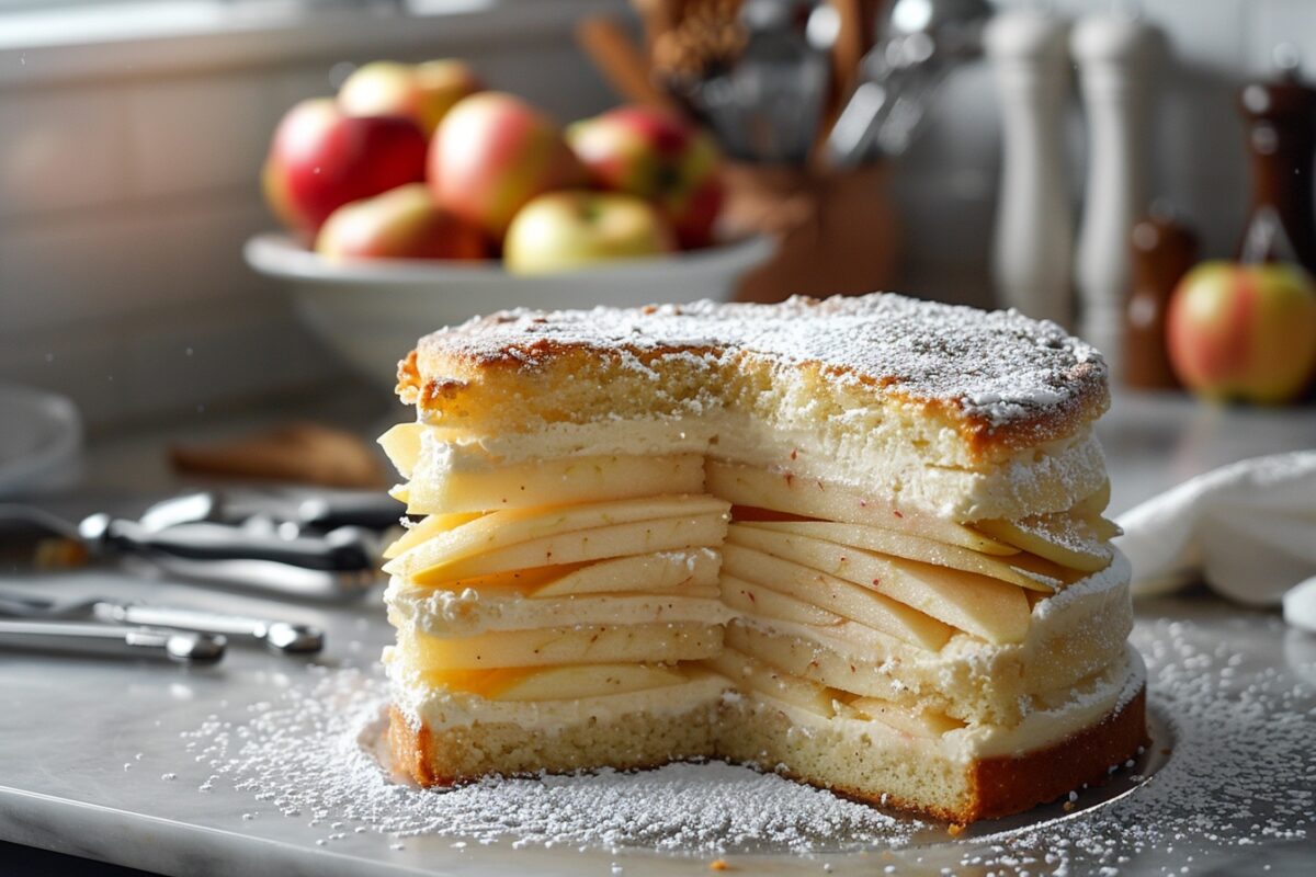 Découvrez le gâteau invisible aux pommes : un dessert léger et surprenant qui séduira vos papilles