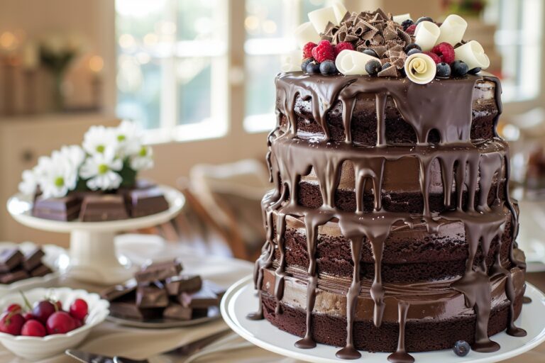 Les secrets du gâteau trois chocolats : découvrez comment ravir vos invités avec un dessert triplement délicieux