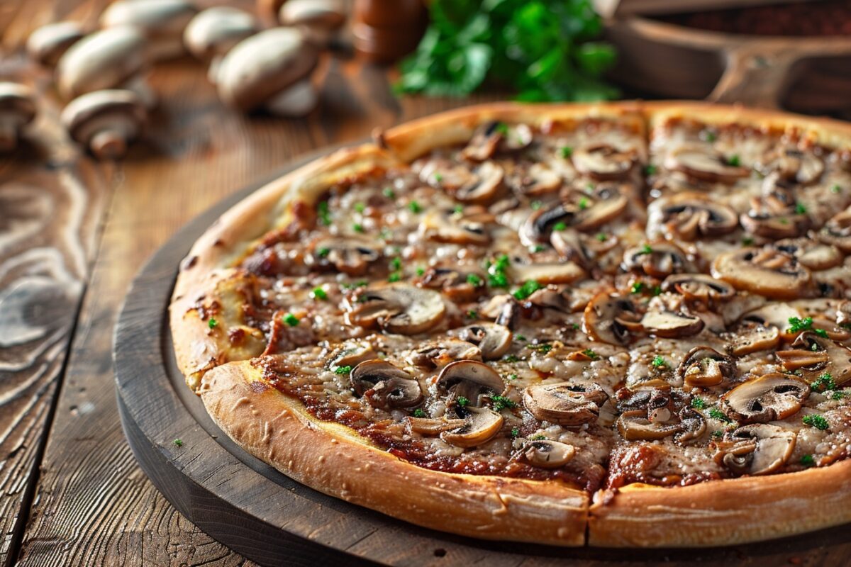 Une pizza végétalienne aux champignons sauvages de tous les records qui redéfinit le goût