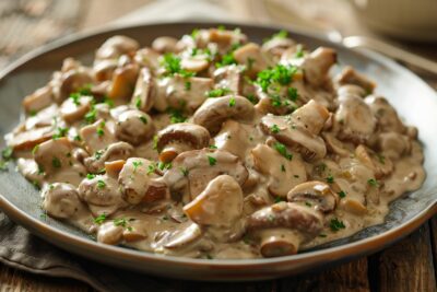 Découvrez comment transformer vos soirées avec une poêlée de champignons à la béchamel, un délice simple et raffiné