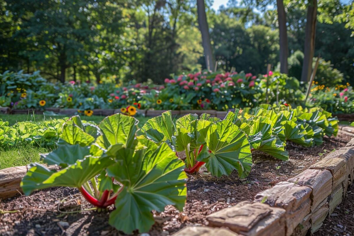Les secrets méconnus de la rhubarbe : transformez vos feuilles en puissants alliés du jardin