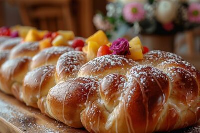 La brioche tressée glacée facile à réaliser pour régaler vos convives, prête en 2 heures