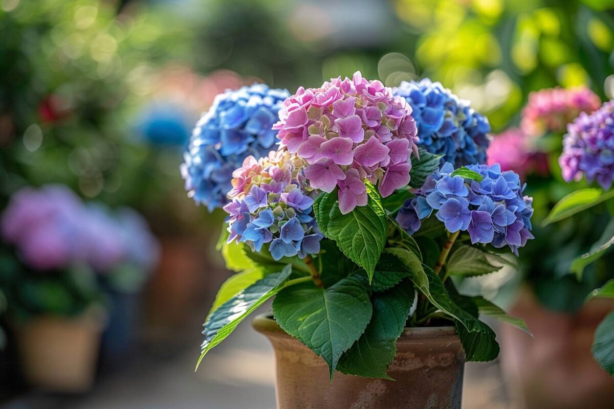 Découvrez le secret d'hortensias en pot rayonnants avec ce jus surprenant!