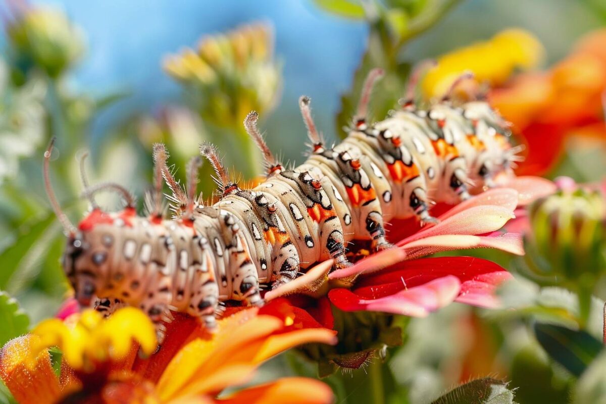 Découvrez les chenilles de votre jardin : identification et surprises colorées qui se cachent dans vos plantes