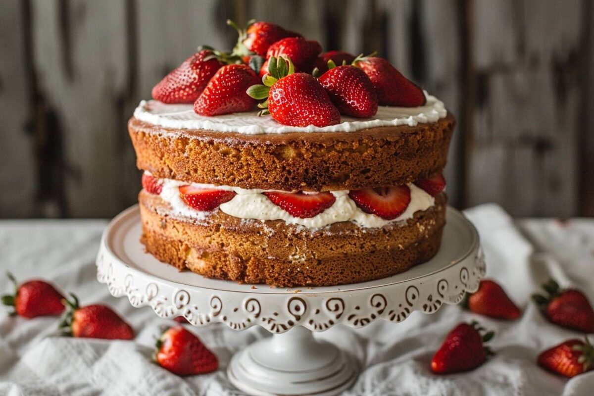 Ce gâteau moelleux aux fraises et mascarpone prêt en 30 minutes