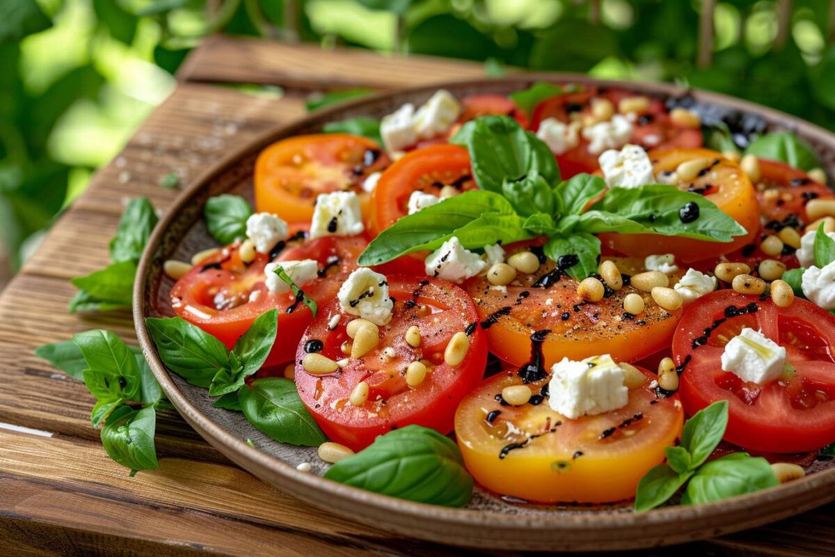 Cette salade de tomates revisitée avec 5 ingrédients qui va étonner vos invités et ravir vos papilles