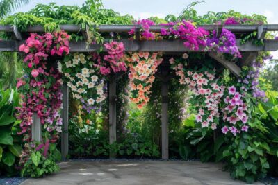 Créez un oasis floral sur votre pergola avec les 5 meilleures plantes grimpantes pour un spectacle coloré et parfumé