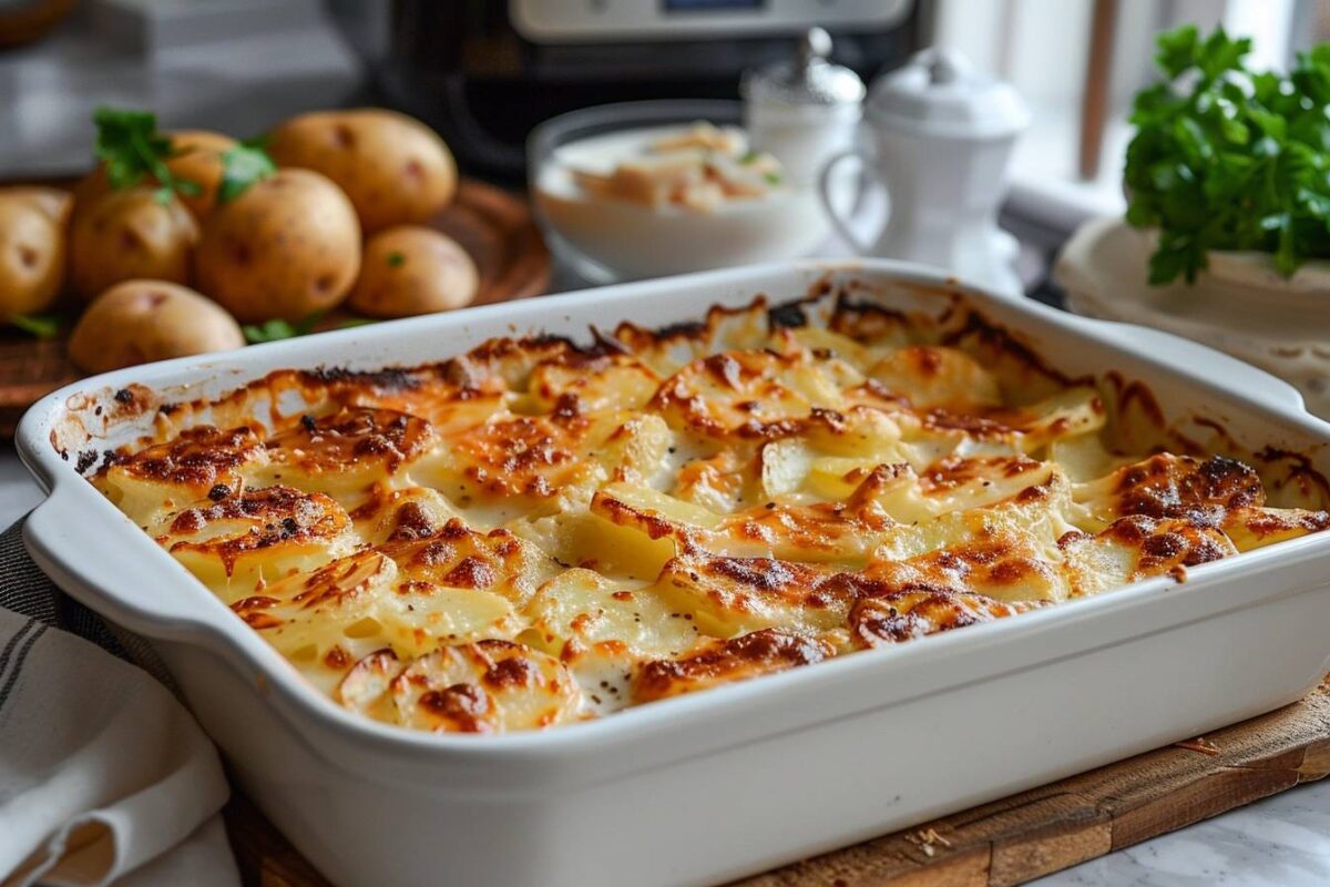 Découvrez comment réaliser un gratin dauphinois croustillant avec votre Airfryer