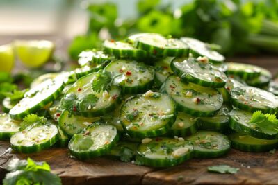 Découvrez la fraîcheur de la Thaïlande avec cette salade de concombre inoubliable