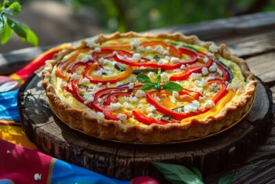 Découvrez la quiche d’été qui fait sensation : poivrons et feta pour des repas légers et savoureux