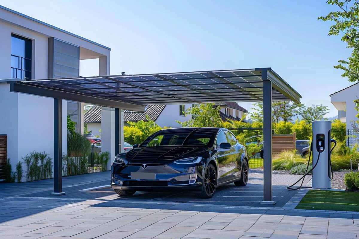 Découvrez le carport solaire en aluminium bas-carbone : une révolution pour recharger votre véhicule électrique