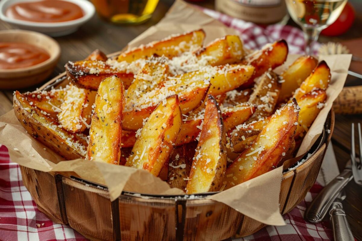 Frites de pommes de terre au parmesan : un délice raffiné à préparer chez soi