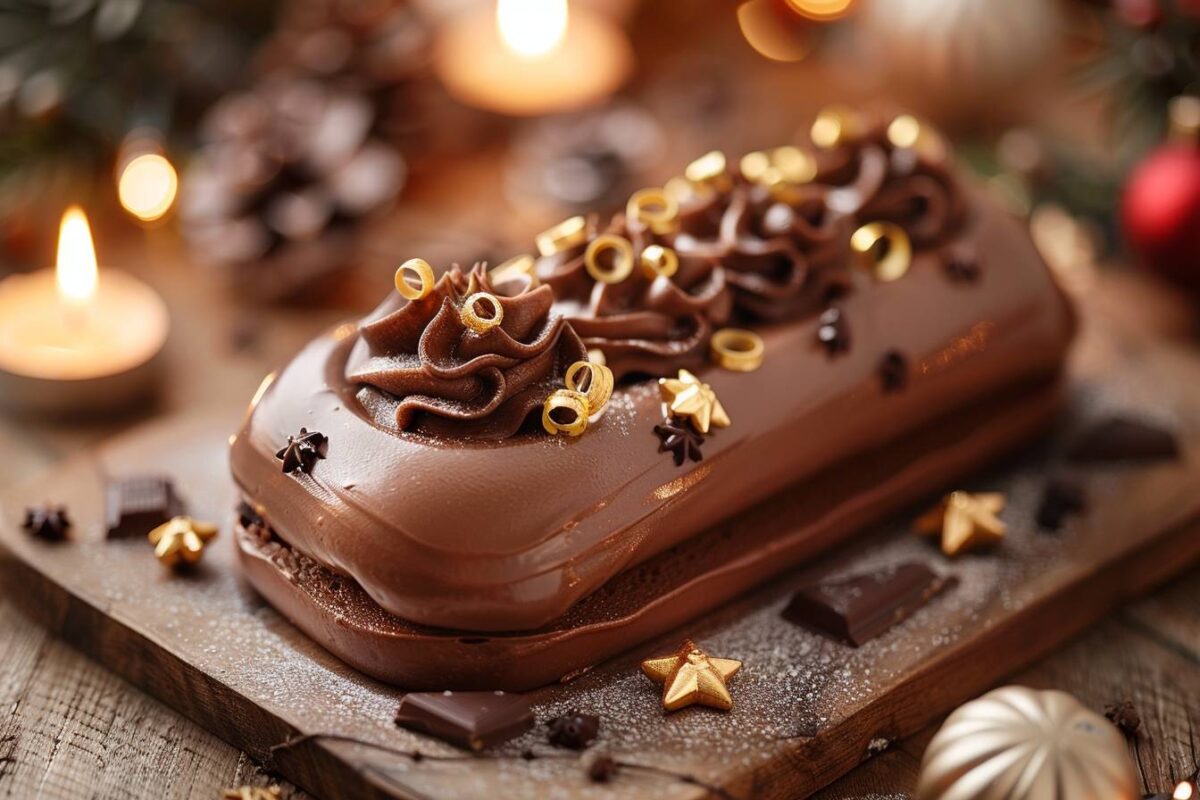 La bûche de Noël à la mousse au chocolat, un dessert festif prêt en 2 heures