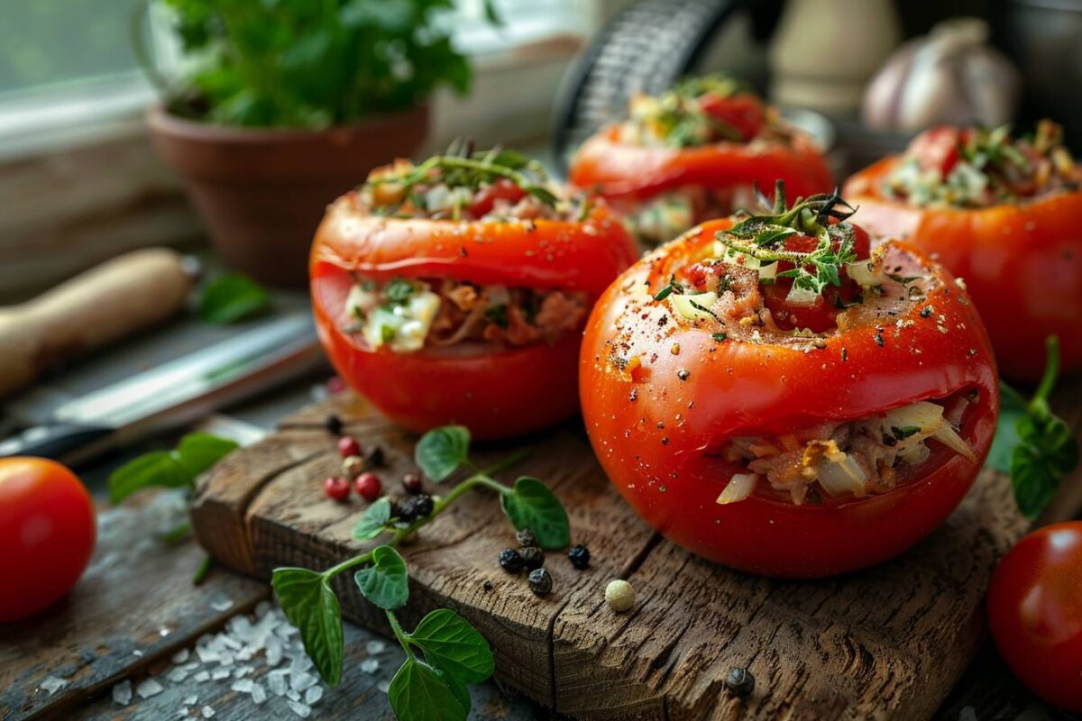 La fraîcheur des tomates farcies en papillotes, une recette simple prête en 30 minutes