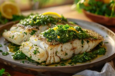 La lotte à l’oseille et aux herbes, prête en 45 minutes, une recette raffinée pour éveiller vos papilles