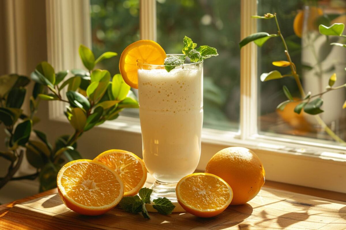 La recette de milkshake végétal à l’orange du chef, idéale pour les chaudes journées