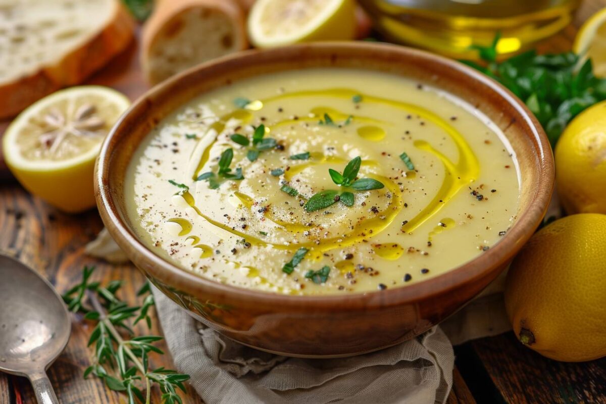 La soupe au citron à la grecque, une entrée chaude qui réchauffe et ravit les papilles, prête en 20 minutes