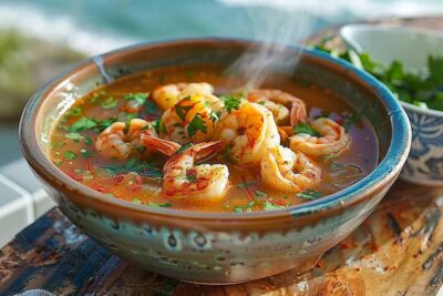 La soupe de scampis, prête en 25 minutes, un délice simple et raffiné pour redécouvrir les saveurs de la mer avec des astuces de chef