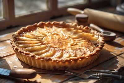 La tarte Pont-Audemer, prête en 45 minutes, une recette traditionnelle normande qui ravira vos papilles avec des astuces de mamie