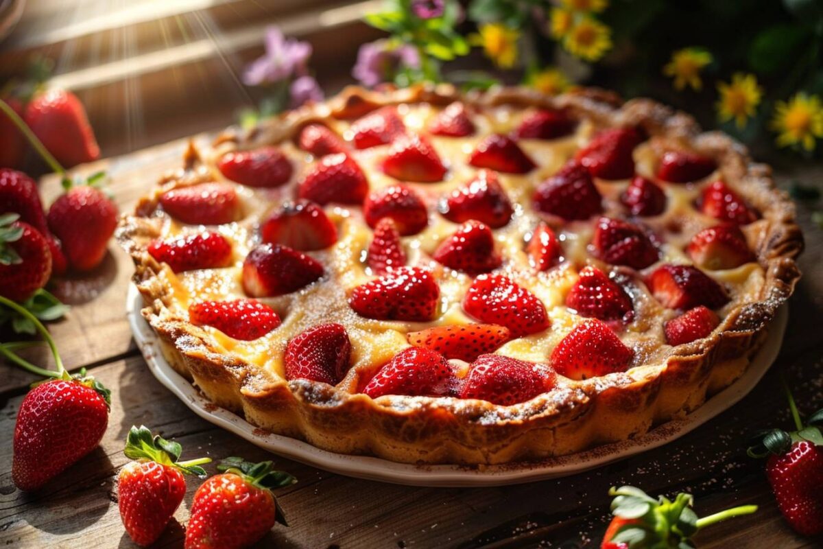 Le clafoutis aux fraises : le dessert idéal pour illuminer vos journées printanières prêt en 15 minutes