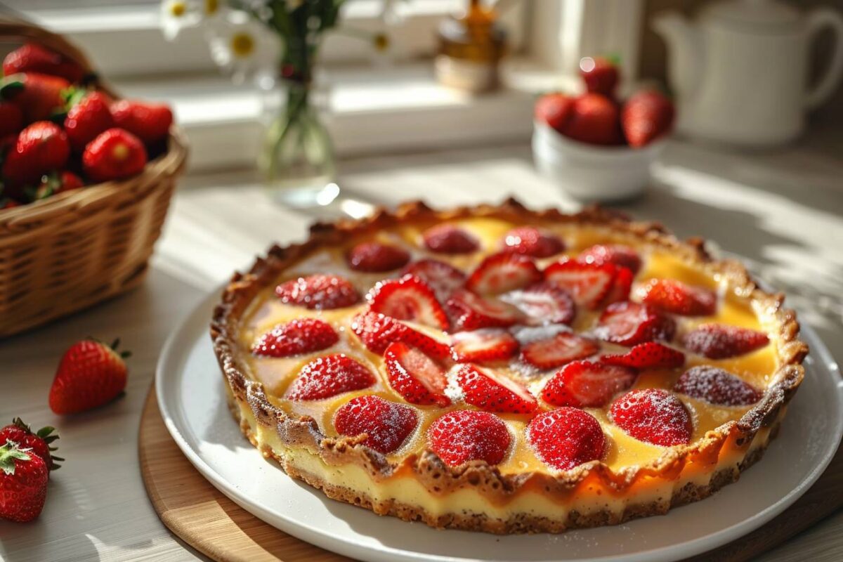 Le clafoutis aux fraises pour illuminer vos journées estivales prêt en 30 minutes