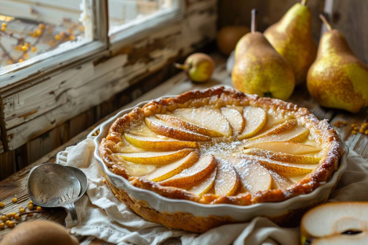 Le clafoutis crémeux aux poires, une recette simple pour régaler vos papilles, prêt en 30 minutes