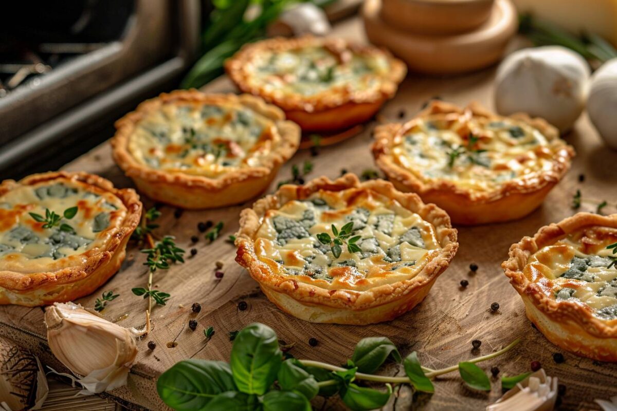 Les croustades individuelles au roquefort pour ravir vos invités, prêtes en 25 minutes