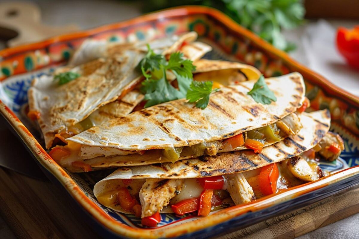 Les quesadillas au poulet et aux poivrons : une recette exquise pour ravir vos papilles