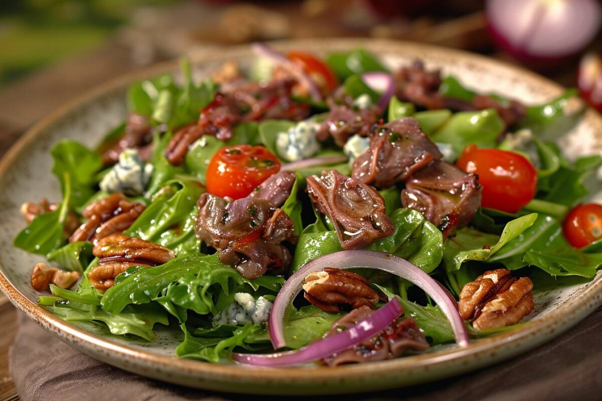 Les secrets d’une salade de gésiers réussie, savoureuse et pleine de caractère pour régaler vos papilles