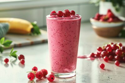 Recette facile et rapide pour des délicieux smoothie au skyr et fruits rouges en seulement 5 minutes