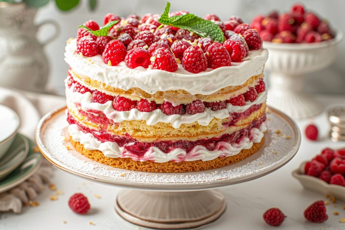 Redécouvrez la douceur d’une charlotte aux framboises, un dessert aussi rapide qu’irrésistible