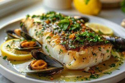 Redécouvrez le cabillaud : une recette succulente de poisson blanc avec une exquise sauce aux moules