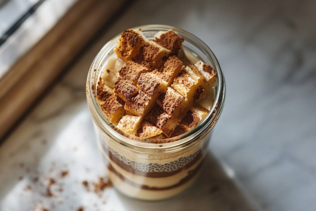 Redécouvrez votre matin avec le tiramisu chia pudding : un délice riche en fibres et protéines qui transformera votre petit déjeuner