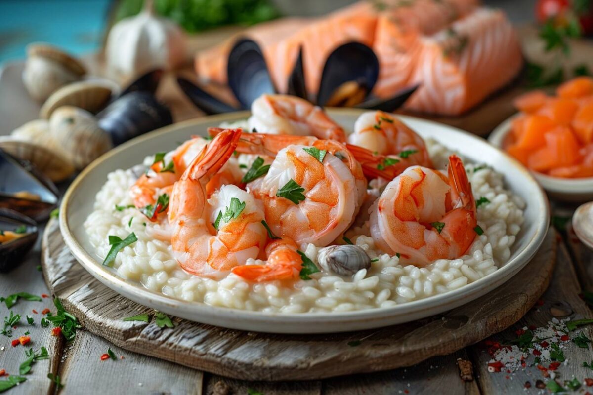 Risotto aux crevettes et saumon : redécouvrez ce classique de la gastronomie italienne avec une touche marine