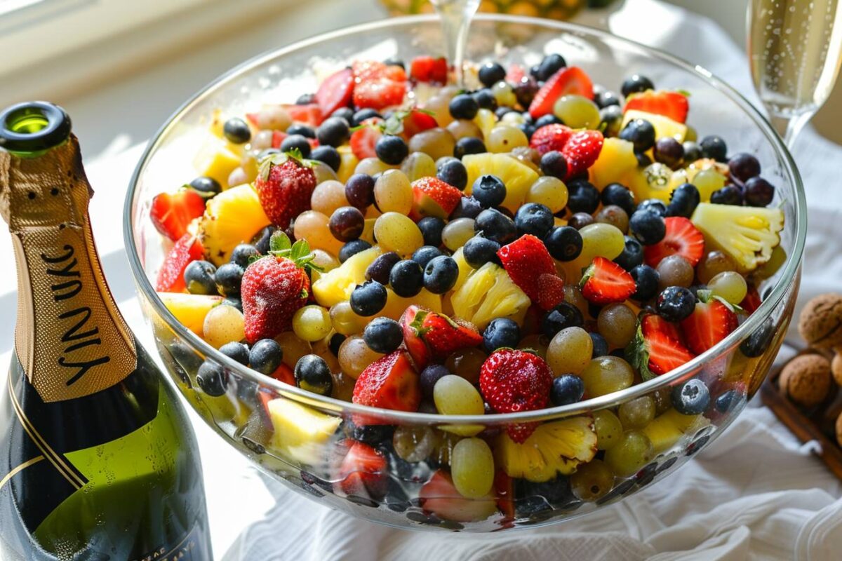 Salade de fruits au champagne : Recette de Salade de fruits au champagne