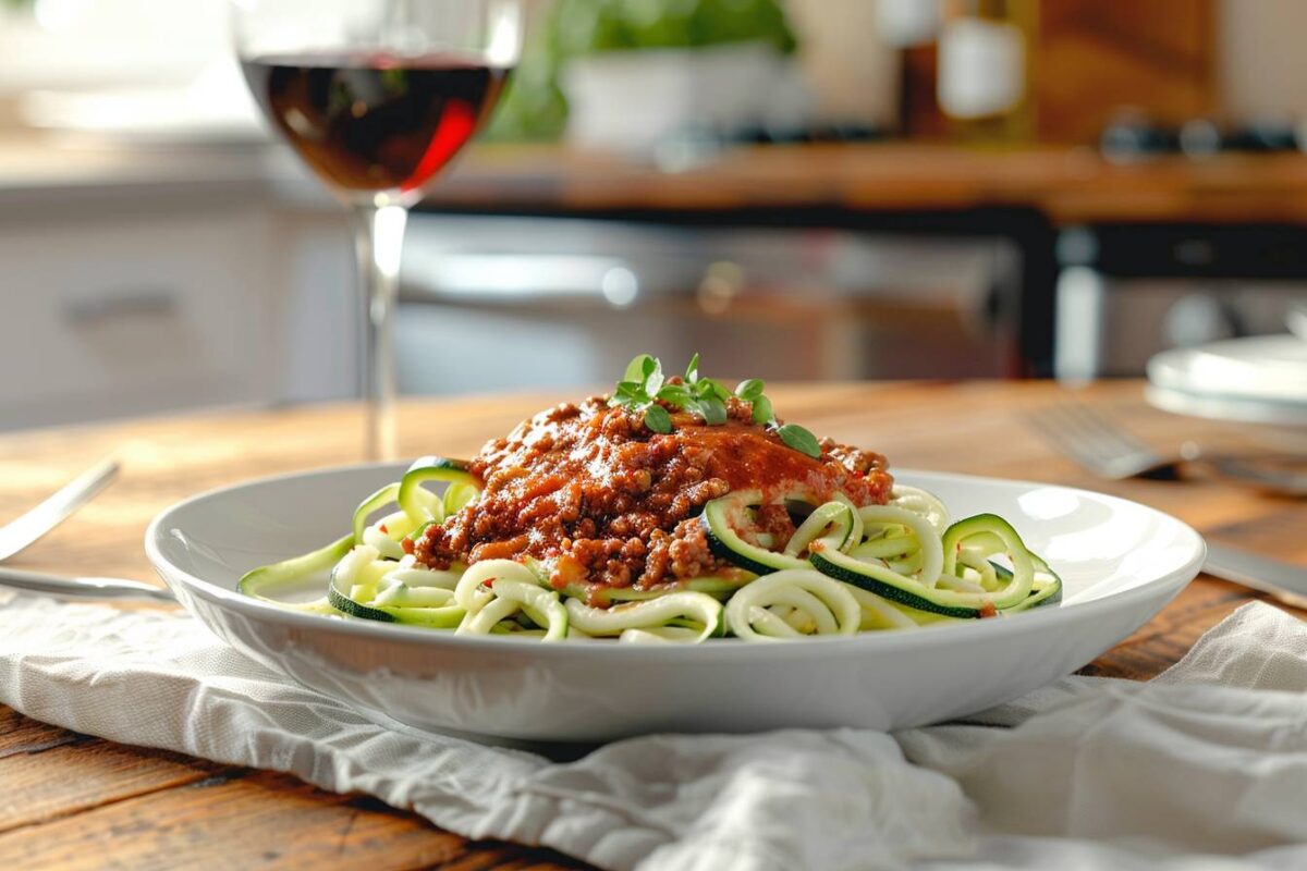 Transformez vos dîners avec cette recette rapide de courgettes à la bolognaise, un régal facile et savoureux