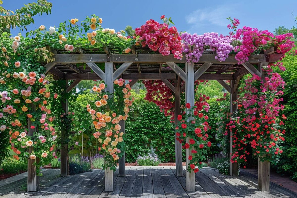 Transformez votre pergola en un havre de paix avec ces 5 plantes grimpantes incontournables