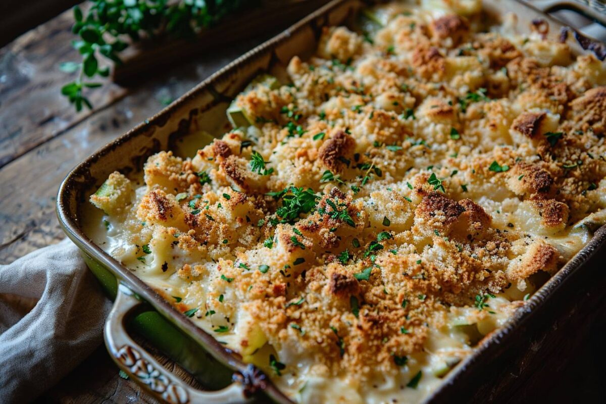 Un gratin de blettes savoureux sans béchamel prêt en 40 minutes, pour régaler toute la famille avec 3 astuces de chef