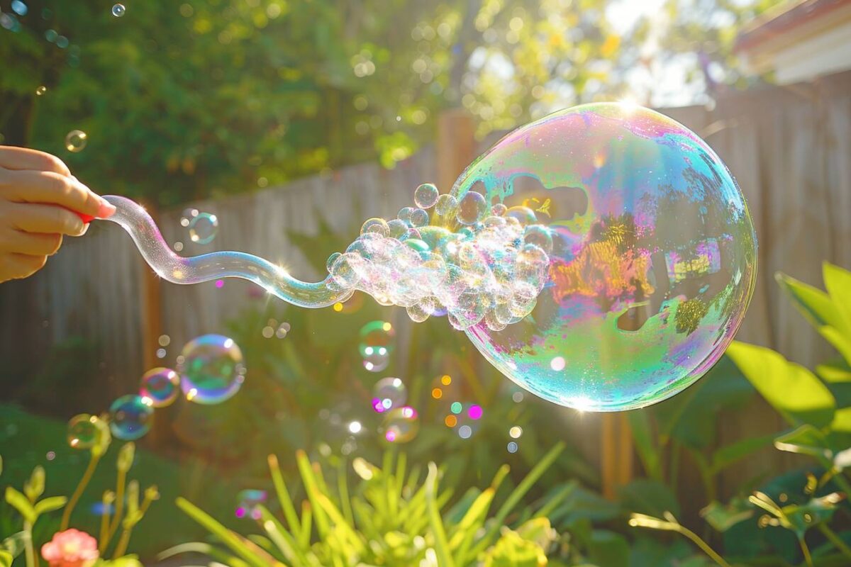 Un serpent de bulles créé chez vous : un moment ordinaire devient magique