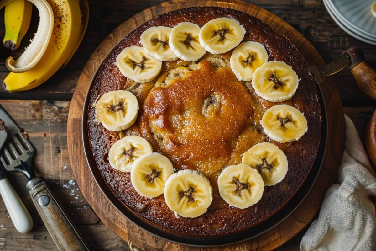 Un succulent gâteau à la banane sans œufs, idéal pour vos matins gourmands en 45 minutes