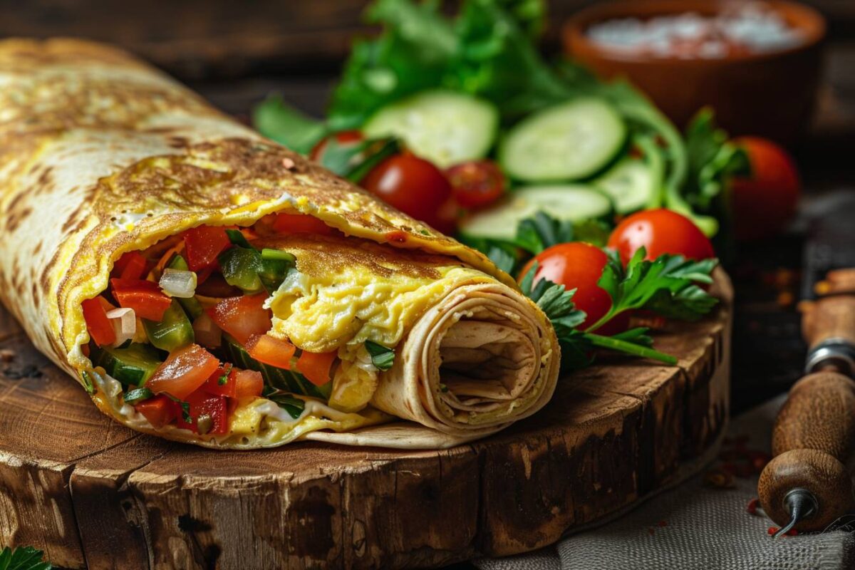 Voici comment transformer une simple omelette en un délicieux wrap de tortilla