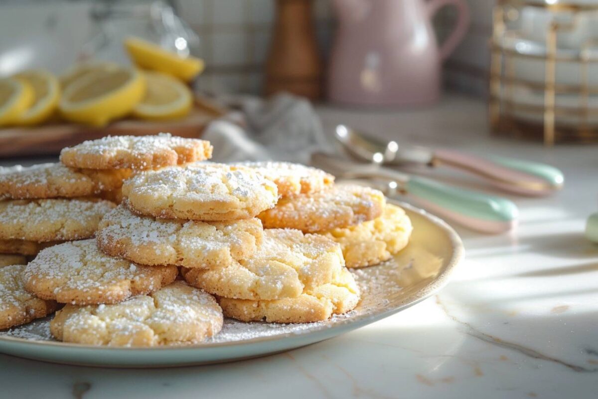 Votre cuisine en pâtisserie raffinée avec des biscuits sablés au citron, prête en 15 minutes