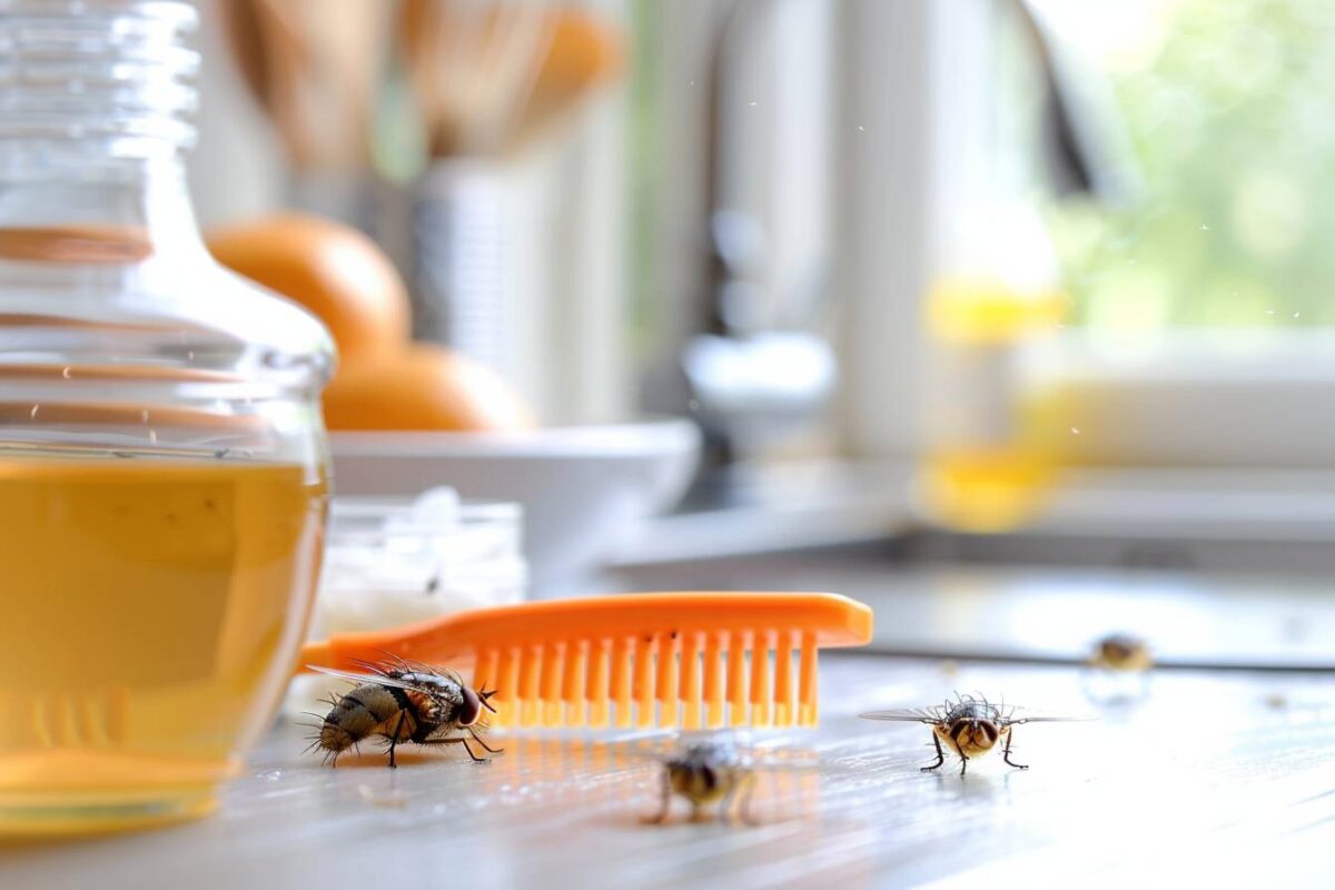 Vous en avez assez des mouches dans votre cuisine ? Découvrez comment les éliminer facilement avec deux ingrédients courants