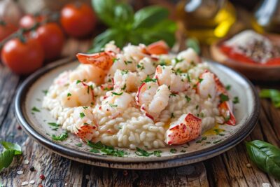 Embarquez pour l'Italie avec ce risotto au homard qui ravira vos papilles