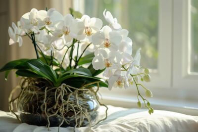 Orchidée : ce qu'il faut savoir pour gérer des racines qui dépassent du pot