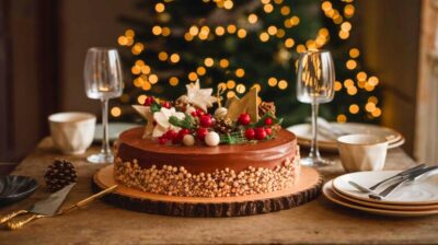 Bûche de Noël revisitée : suivez notre recette facile de gâteau plat au chocolat